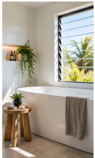 Completed bathroom renovation detail, Sydney North Shore