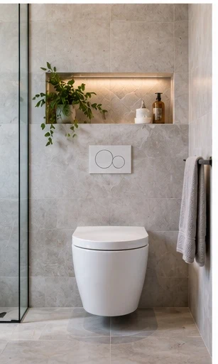 Completed bathroom renovation detail, Sydney North Shore
