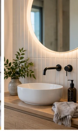 Completed bathroom renovation detail, Sydney North Shore