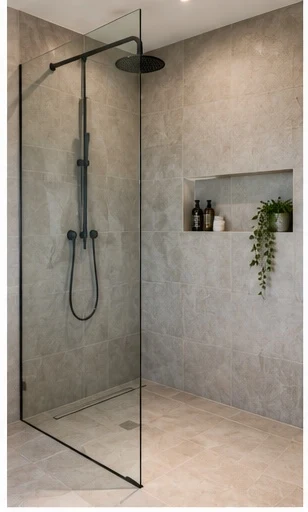 Completed bathroom renovation detail, Sydney North Shore
